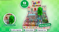 12pcs Bear Squeeze Squishy - Green Glitter