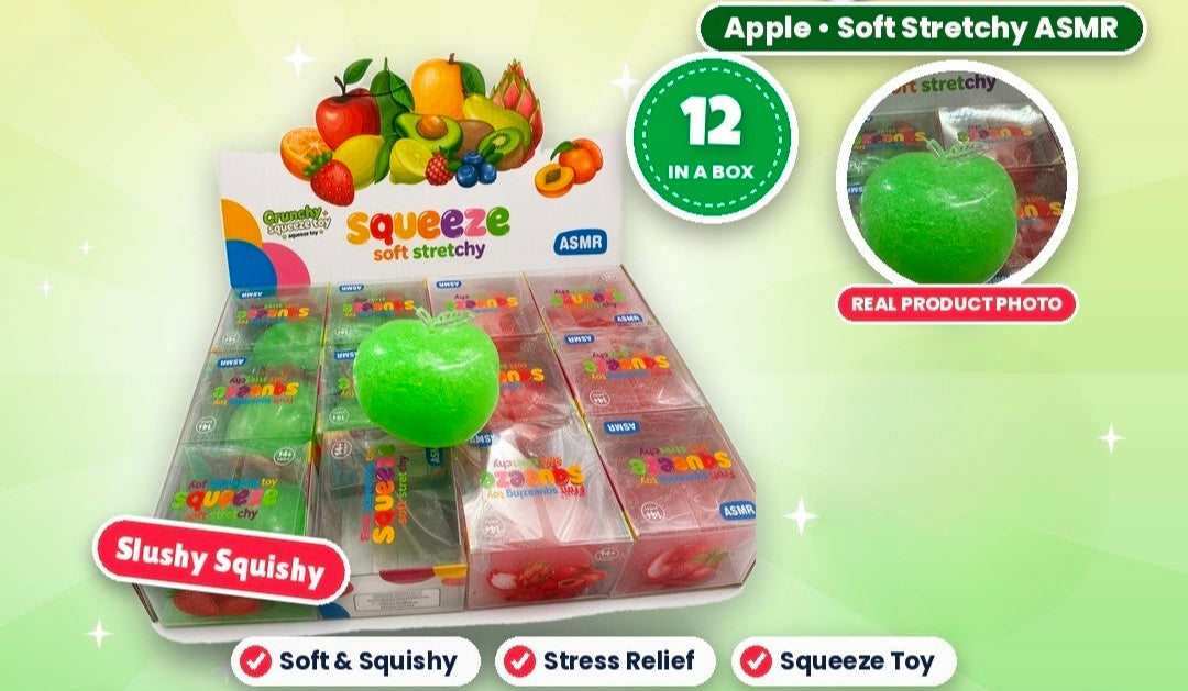12pcs Fruit Squeeze Squishy - Apple ASMR