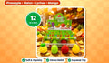 12pcs Fruit Squishy - Pineapple, Melon, Lychee & Mango